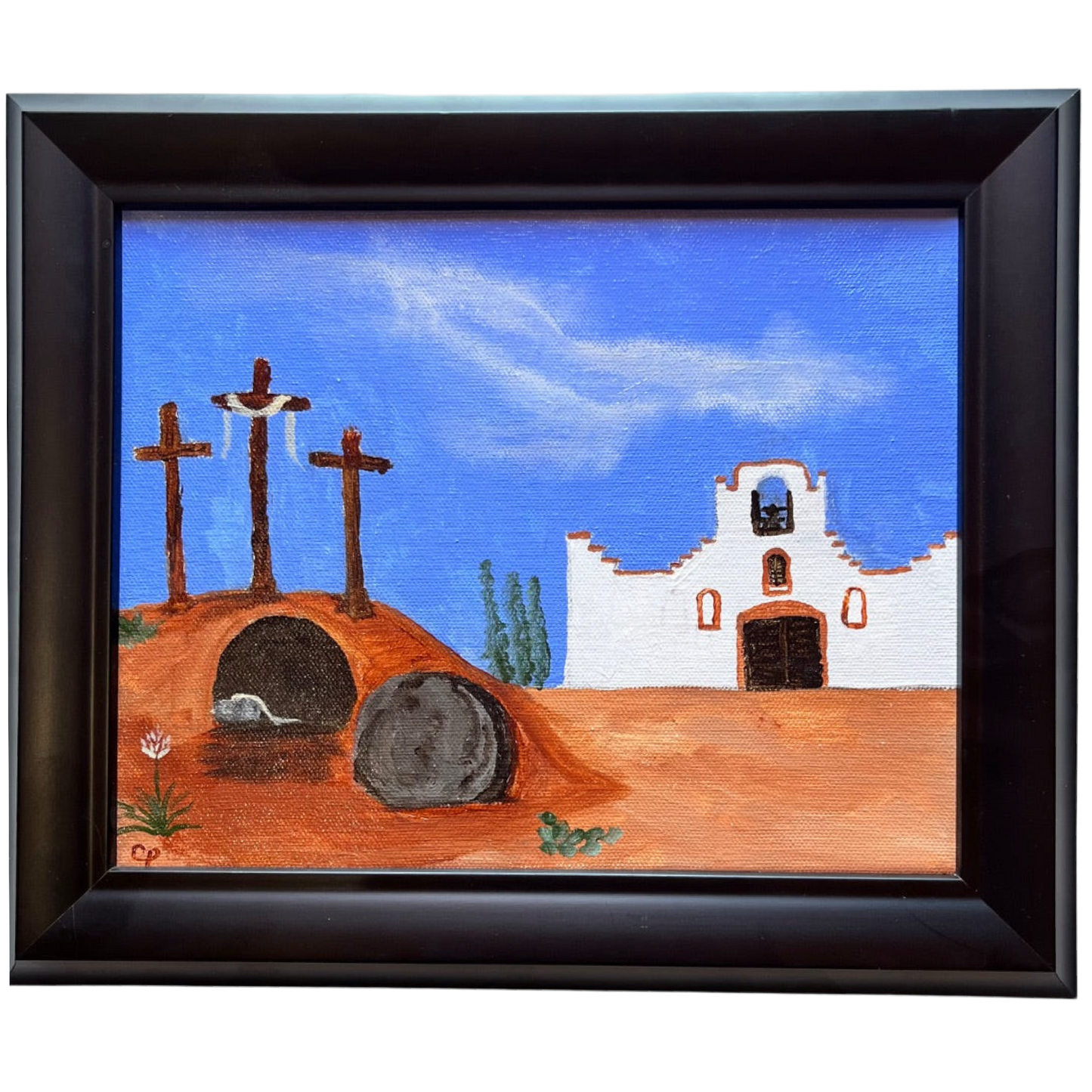 He Is Risen – 8x10 Hand-Painted Acrylic on Canvas | Christian Easter Wall Art