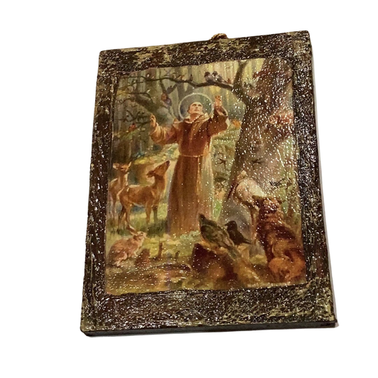 Retablo Wooden Tablet Saint Francis 6x8 inches