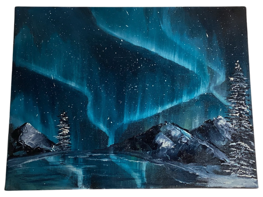 Original Art Northern Light Oil on Canvas 11x14