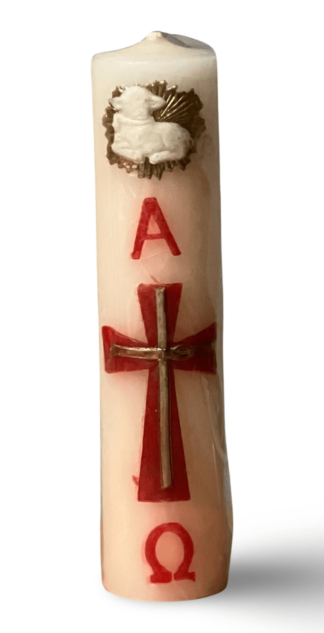 Easter Paschal Candle Medium 4.5 H x 2 w - Ysleta Mission Gift Shop