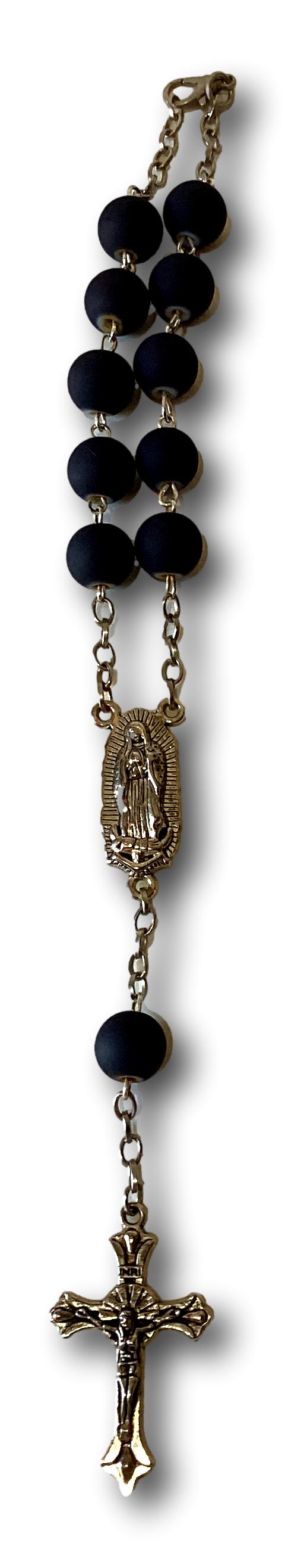 Catholic Car 1-Decade Rosary – Rearview Mirror Rosary for Travel Prayer & Protection - Ysleta Mission Gift Shop