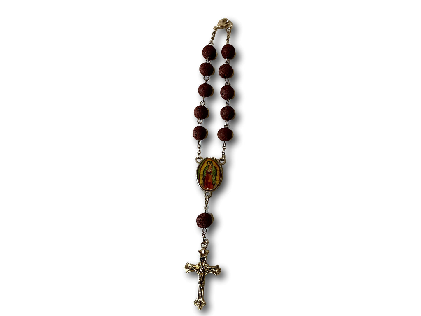 Catholic Car 1-Decade Rosary – Rearview Mirror Rosary for Travel Prayer & Protection - Ysleta Mission Gift Shop