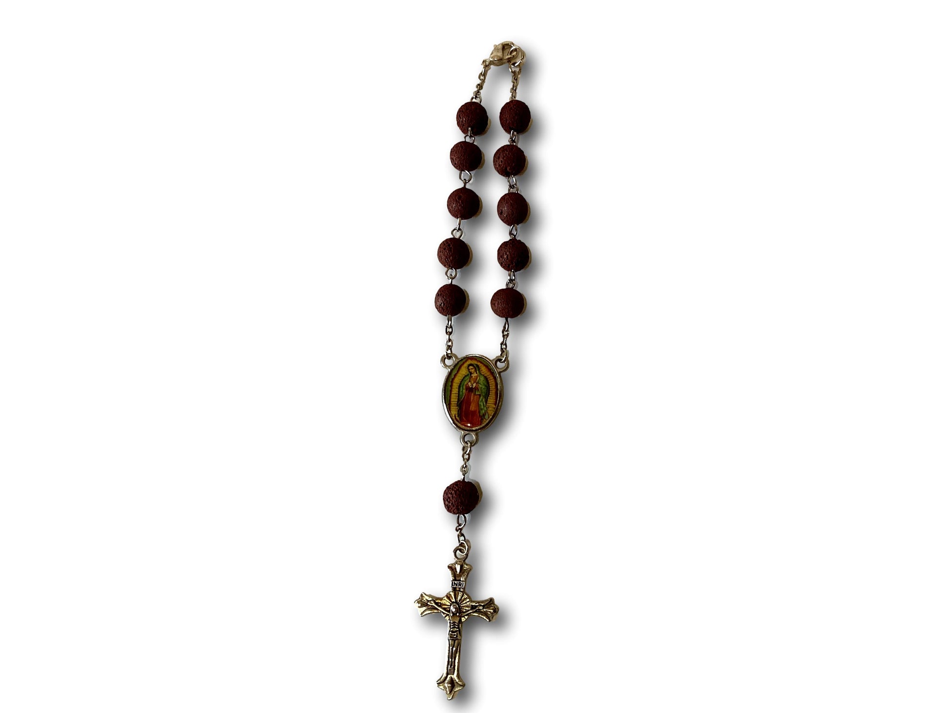 Catholic Car 1-Decade Rosary – Rearview Mirror Rosary for Travel Prayer & Protection - Ysleta Mission Gift Shop