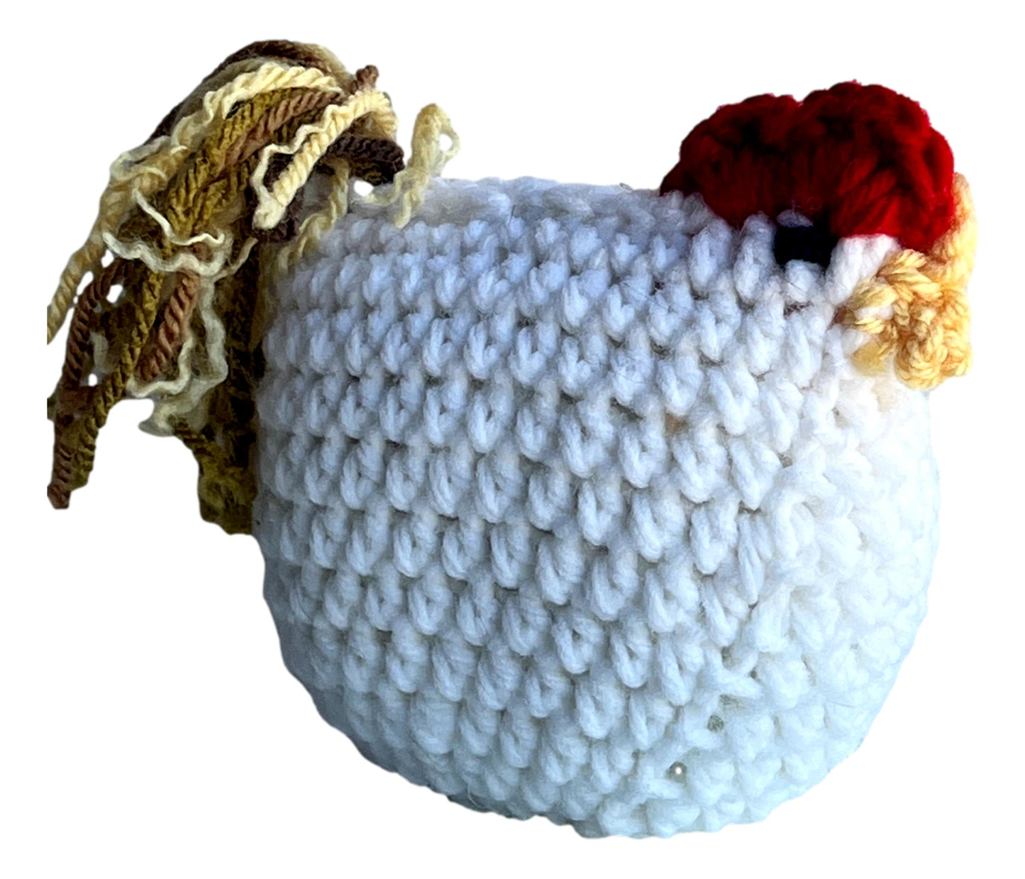 Hand-Crocheted Chicken Plush – 5"x4" Handmade Soft Decor