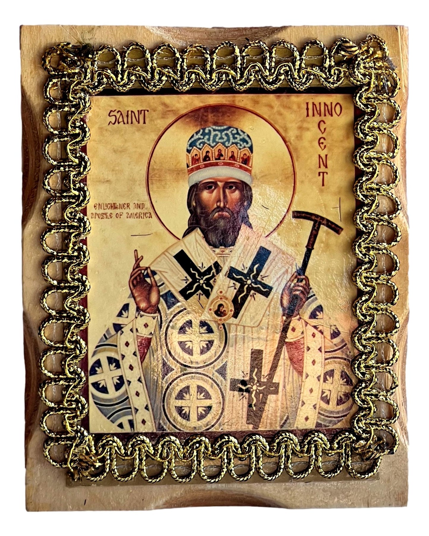 Wall Plaque Saint Innocent 5"x 4" - Ysleta Mission Gift Shop