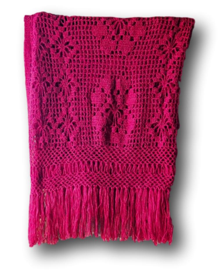 Knit Shawl Fringe Bottom