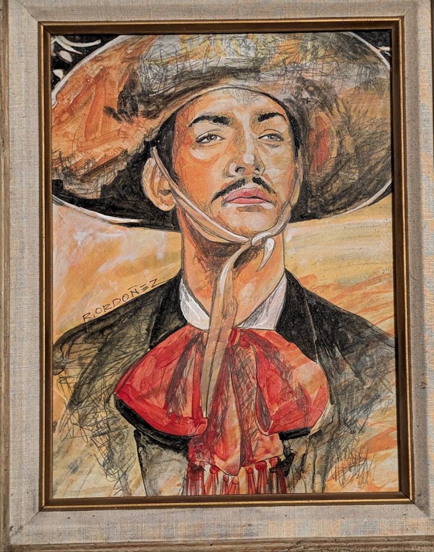 El Mariachi Acrylic Painting – Mexican Mariachi Singer in Rustic Frame, 17x20 Inches