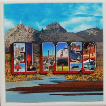 Coaster El Paso Icons Postcard Style Plain Ceramic Cork Backing 4X4
