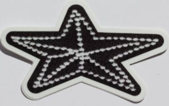 Stickers White Star Vinyl Glossy Removeable 3x3
