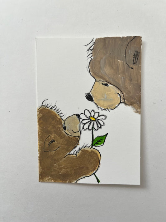 Teddy & Mama Bear – Heartwarming Mini Card for Mother’s Love