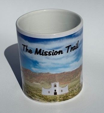 Mug, The Mission Trail Mug, 11 oz white ceramic mug