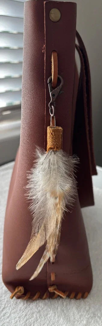 Brown Leather Tote Bag 14x14