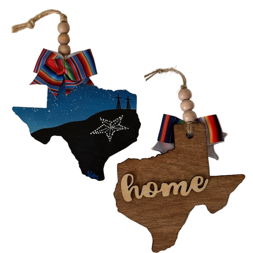 Blue Mi Cultura� Texas Wood Ornament