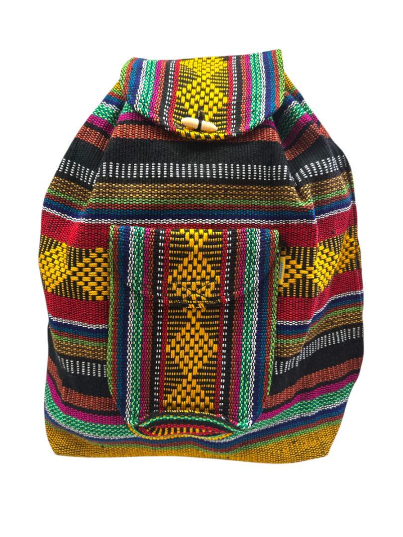 Pinzon Rasta Backpack Handcrafted Rasta-Inspired Artisan Backpack - Ysleta Mission Gift Shop