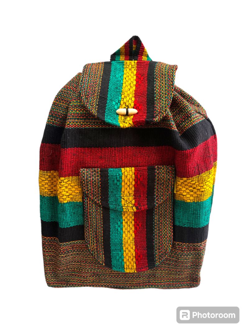 Pinzon Rasta Backpack Handcrafted Rasta-Inspired Artisan Backpack