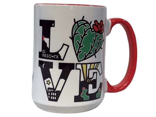LOVE El Paso Mug – 15 oz Ceramic Coffee Cup Featuring Local City Art