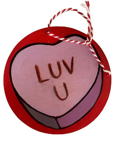 Hanging Valentine Heart Design Chocolate Kisses Included