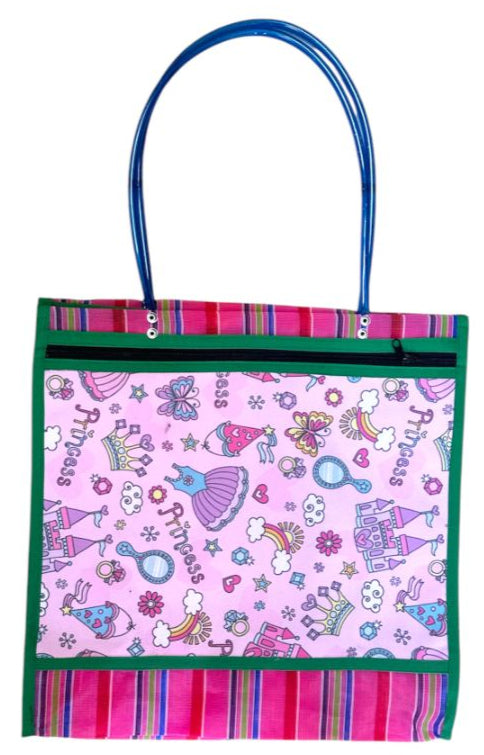 Mercado Zip Pouch – Multicolor Boho Bag for Makeup or Change Princess  Pink