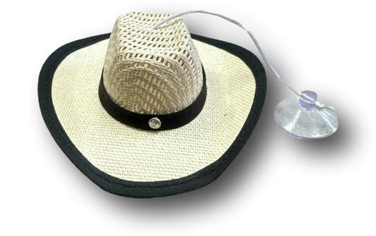 Mini Mexican Palm Hat – 5" Car Decor with Rear-View Mirror Hanger