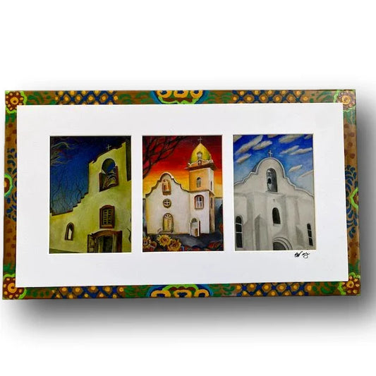Mission Trail Art Prints – Talavera Frame Southwest Decor - Ysleta Mission Gift Shop