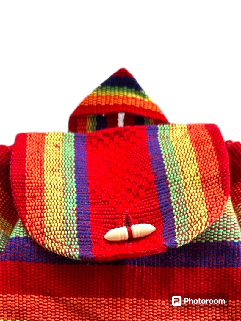 Pinzon Rainbow Backpack – Colorful Artisan Backpack from Mexico - Ysleta Mission Gift Shop