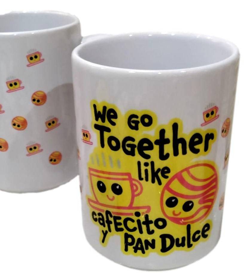 Cafecito and Pan Coffee Mug – Vibrant 15 oz Ceramic Gift for Loved Ones