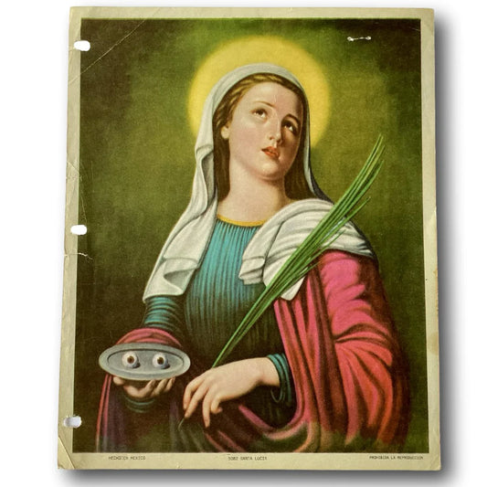 Out-of-Print Religious Image – Saint Barbara / Santa Bárbara – Protector Against Storms & Sudden Death - Ysleta Mission Gift Shop