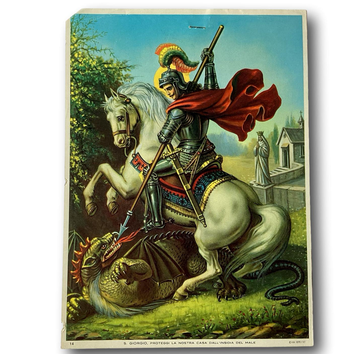 Out-of-Print Religious Image – Saint Giorgio / San Jorge - Ysleta Mission Gift Shop