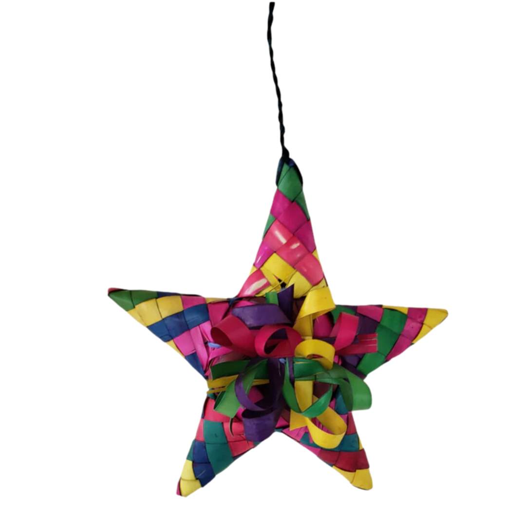 Handcrafted Palm Star Decoration - Authentic Mexican Design