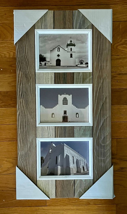 El Paso Mission Trail Photos in Rustic Frame – Framed Art by Jerry Perez - Ysleta Mission Gift Shop