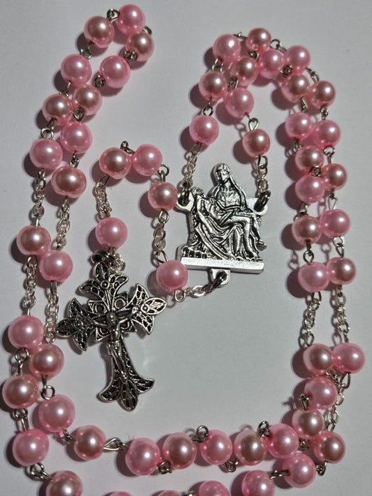 Pink Pieta Rosary – Meditation on the Sorrowful Mysteries