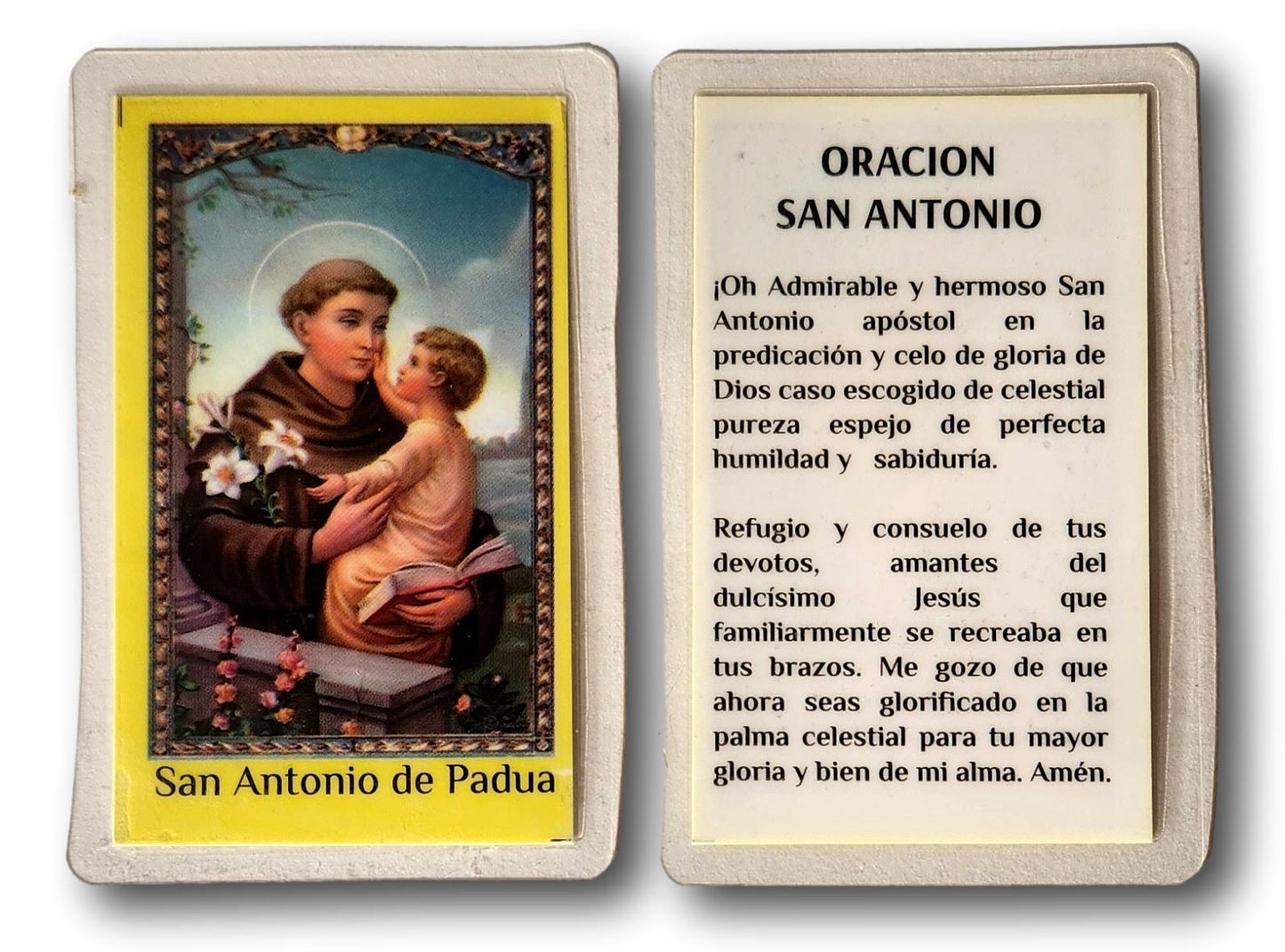 Prayer Card Pocket Size San Antonio de Padua Oracion San Antonio