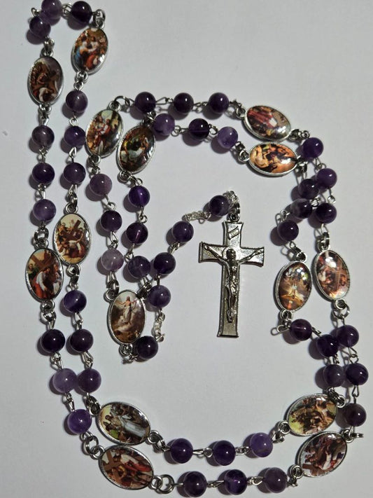 Stations of the Cross Chaplet – Glass Beads for Reflection and Meditation