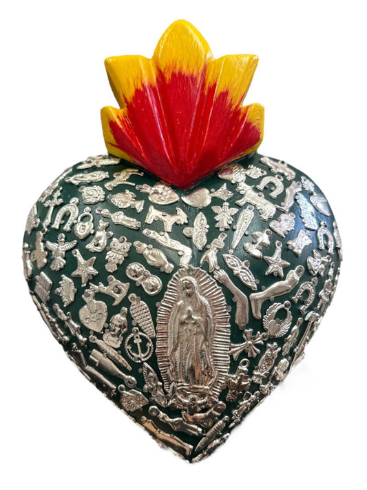 Milagros Wood Sacred Heart - Ysleta Mission Gift Shop