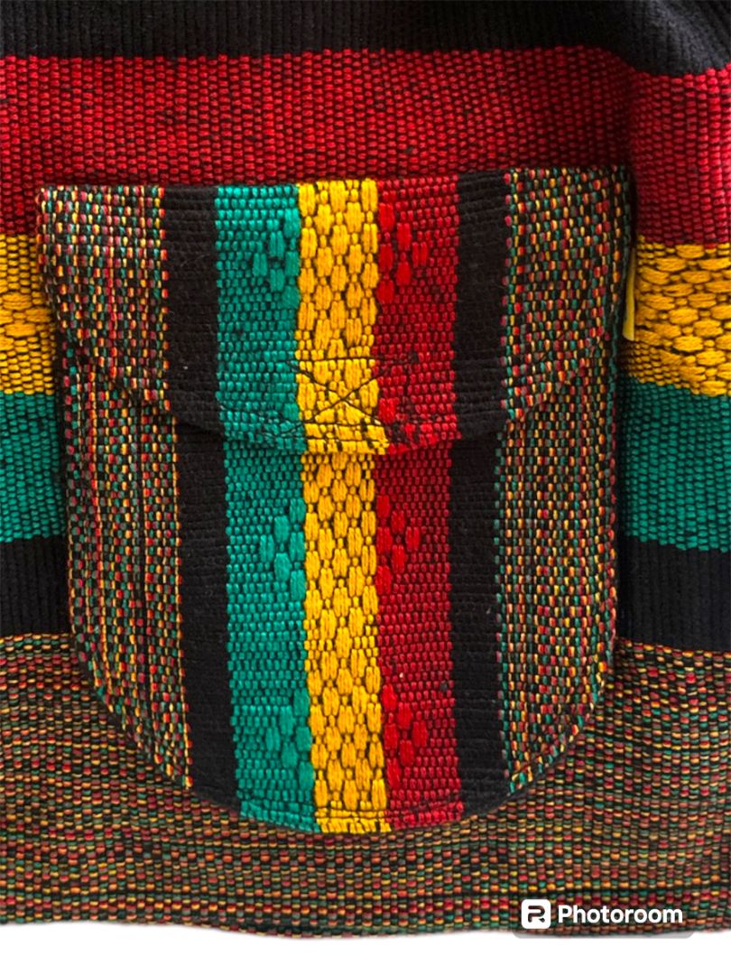 Pinzon Rasta Backpack – Handcrafted Rasta-Inspired Artisan Backpack - Ysleta Mission Gift Shop