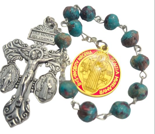 Rose Petal 1 Decade Rosary - Handcrafted from Fresh Roses