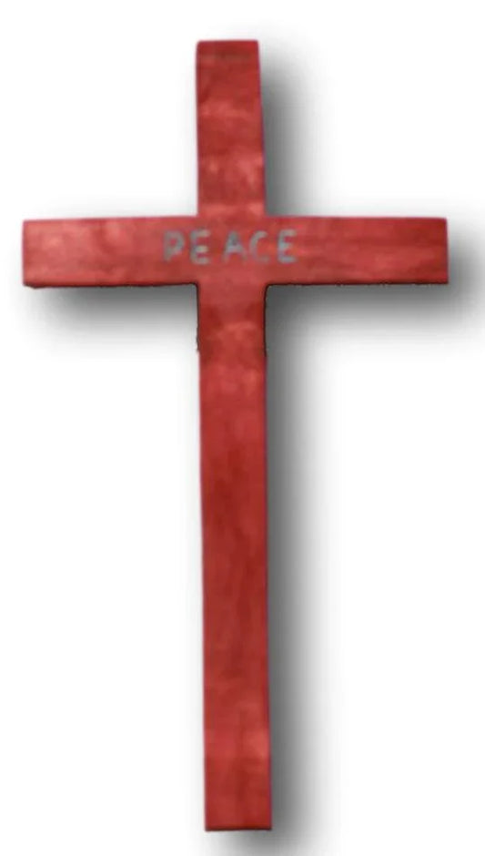 Rustic Handcrafted Wood Wall Cross – 6" x 11" x 0.75" - Ysleta Mission Gift Shop