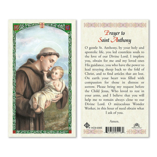 Saint Anthony Prayer Card – Timeless Comfort & Devotion HC9-030E (English)