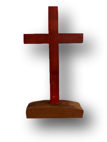 Saint Anthony Wood Cross with Stand – 6" x 11" x 2.25"