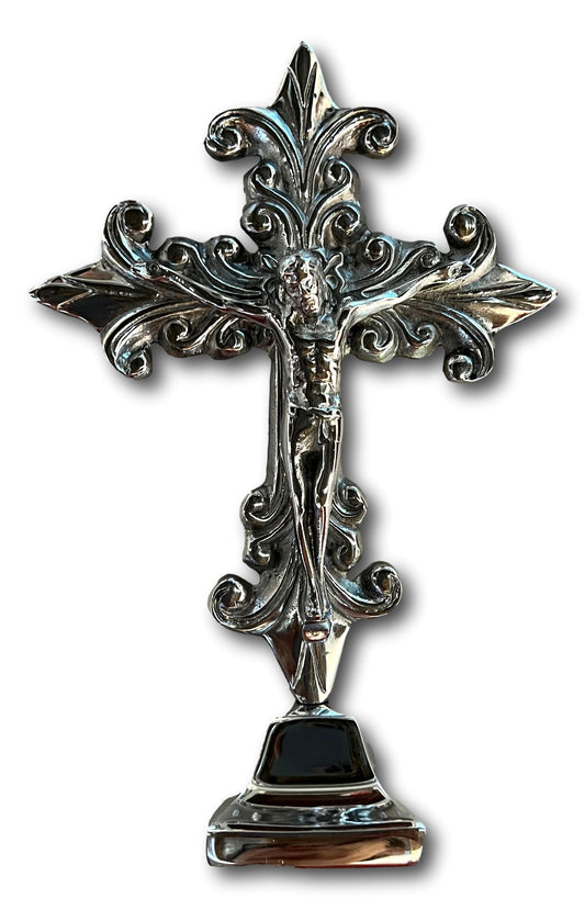 Standing Christ Pewter Figurine – Devotional Table Accent, 9" x 6"