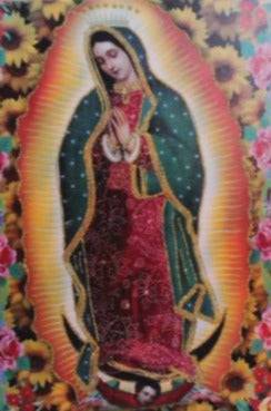 Sticker Virgen Guadalupe Vinyl Matte Removable 3" x 2"