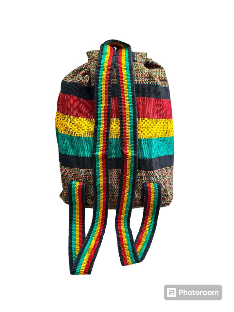 Pinzon Rasta Backpack – Handcrafted Rasta-Inspired Artisan Backpack - Ysleta Mission Gift Shop