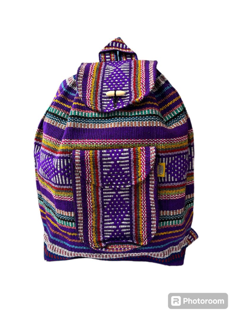 Pinzon Purple Backpack – Vibrant Handcrafted Backpack from Mexico - Ysleta Mission Gift Shop