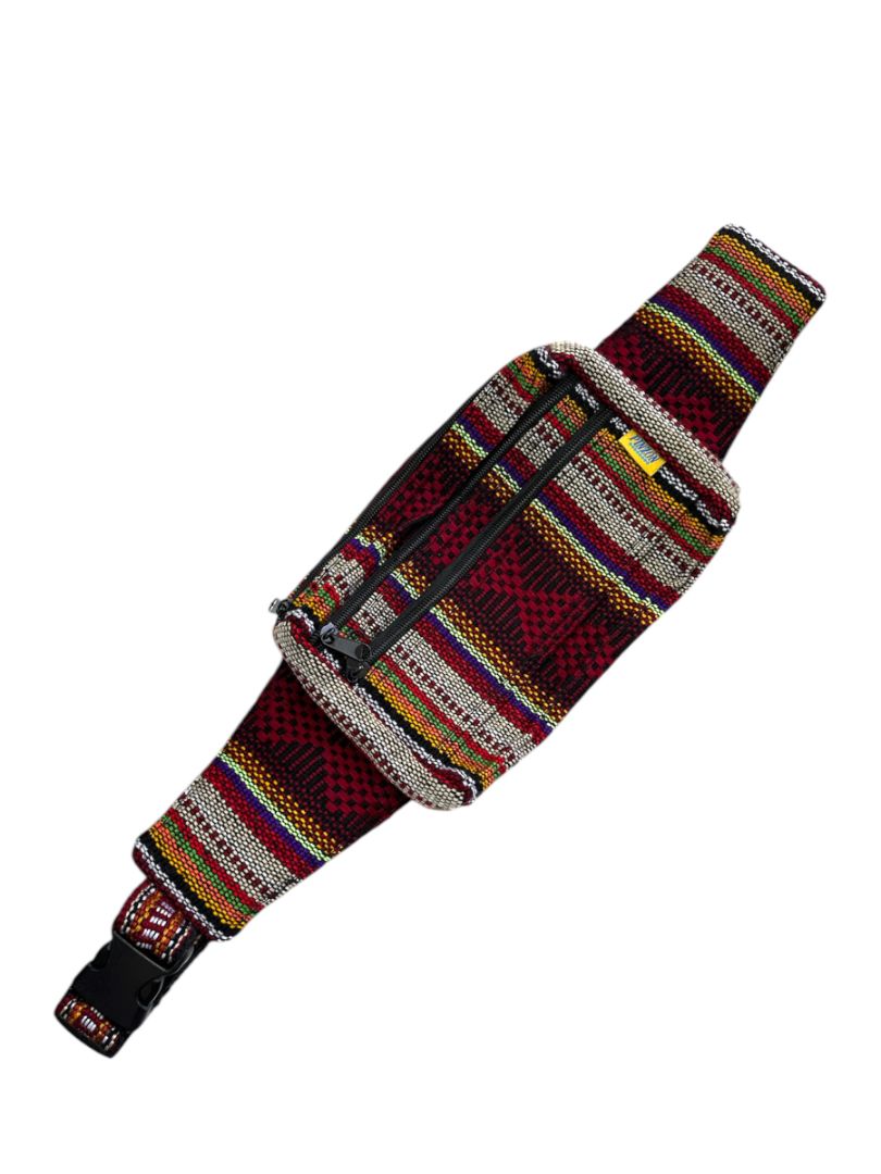 Handwoven Fanny Pack – Artisanal Waist Bag with Mexican Fabric - Ysleta Mission Gift Shop
