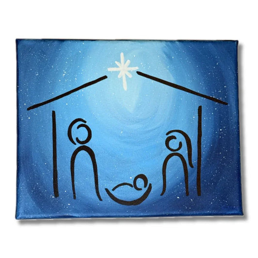 Nativity Original Painting – 8×10 Christmas Artwork