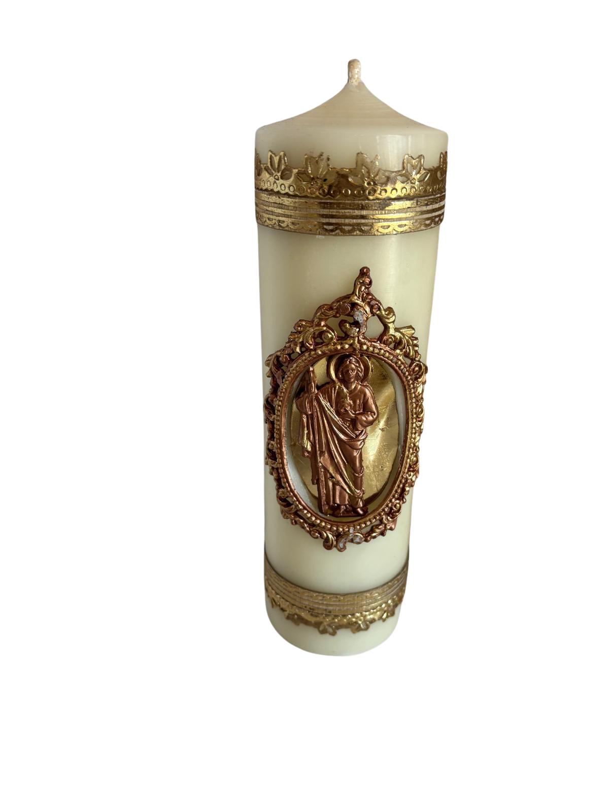 Large Saint Devotional Candle | Religious Handcrafted Prayer Candle