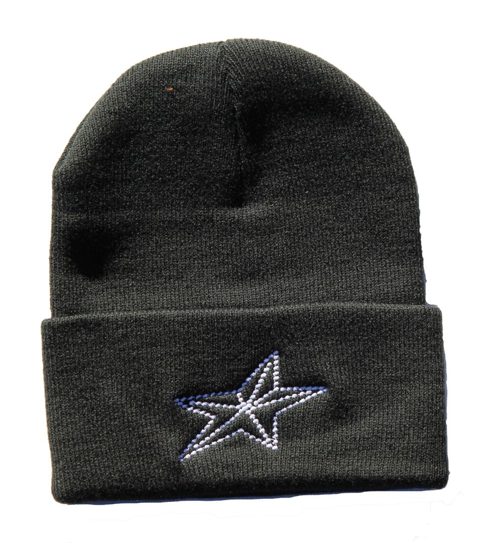 White Star Beanie, Black One Size Fits All