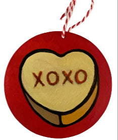 Hanging Valentine Heart Design Chocolate Kisses Included