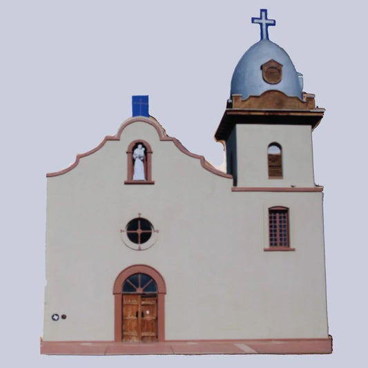 Ysleta Mission Wood Cutout – 5 X 4 in | Historic El Paso Mission - Ysleta Mission Gift Shop