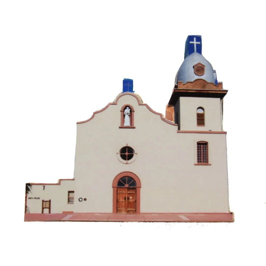 Mini Ysleta Mission Wood Cutout – 3.5 Southwest Catholic Keepsake - Ysleta Mission Gift Shop